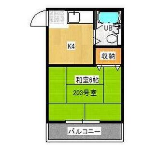 1K 間取り図