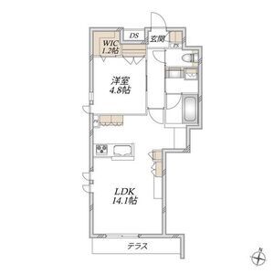 1LDK 間取り図