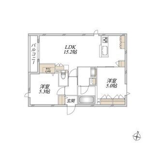 2LDK 間取り図