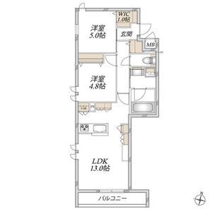2LDK 間取り図