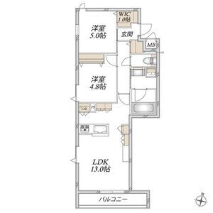 2LDK 間取り図