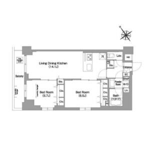 2LDK 間取り図