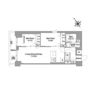 2LDK 間取り図
