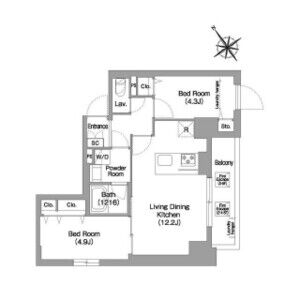 2LDK 間取り図