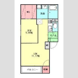 1LDK 間取り図