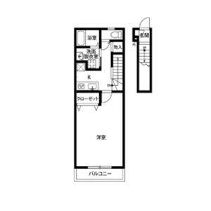 1K 間取り図