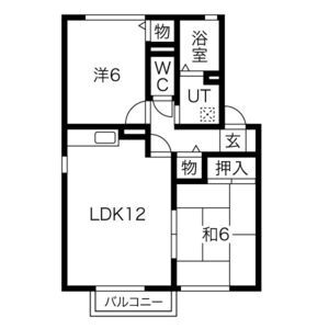 2LDK 間取り図