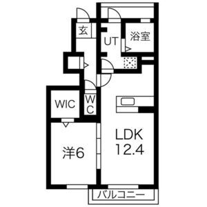 1LDK 間取り図