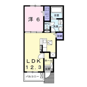 1LDK 間取り図