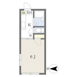 1K 間取り図