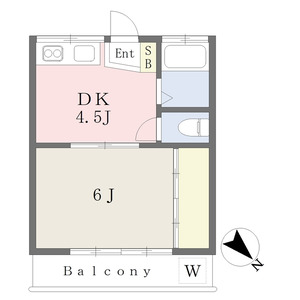 1DK 間取り図