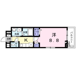 1K 間取り図