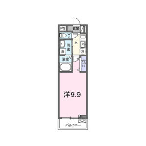 1K 間取り図