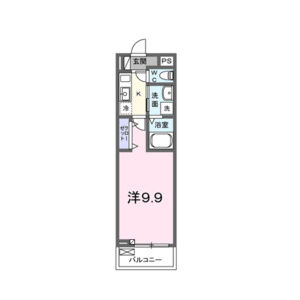 1K 間取り図