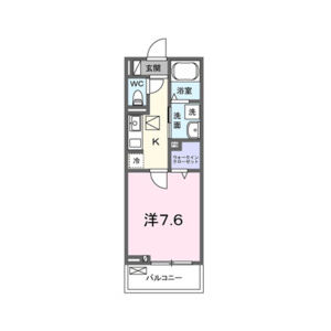 1K 間取り図