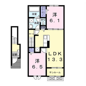 2LDK 間取り図
