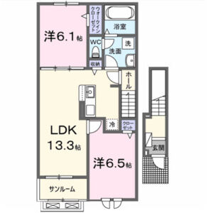 2LDK 間取り図