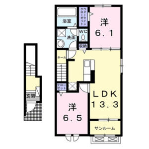 2LDK 間取り図