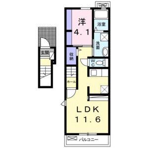 1LDK 間取り図