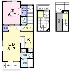 1LDK 間取り図