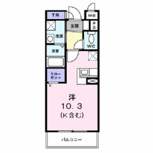 ワンルーム 間取り図