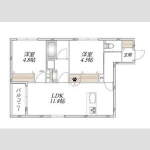 2LDK 間取り図