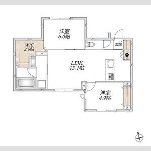 2LDK 間取り図