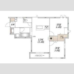 2LDK 間取り図