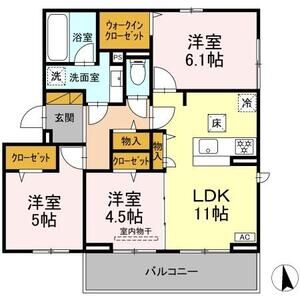 3LDK 間取り図