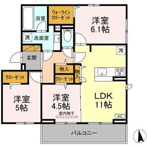 3LDK 間取り図