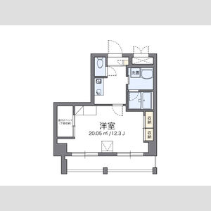 1K 間取り図