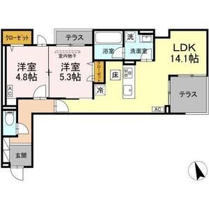 2LDK 間取り図