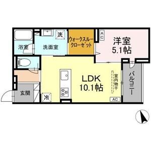 1LDK 間取り図
