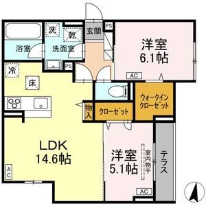 2LDK 間取り図