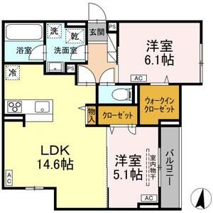 2LDK 間取り図