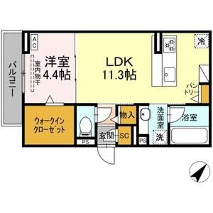1LDK 間取り図