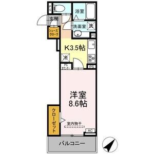 1K 間取り図