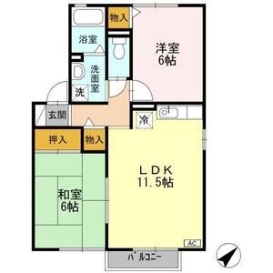 2LDK 間取り図