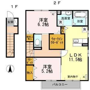 2LDK 間取り図