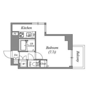 ワンルーム 間取り図