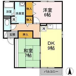 2DK 間取り図