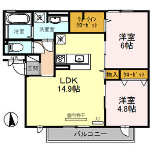 2LDK 間取り図