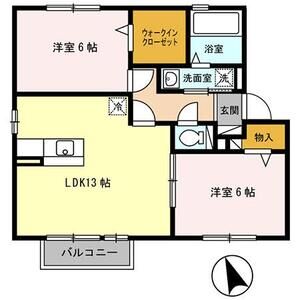 2LDK 間取り図