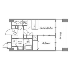 1DK 間取り図
