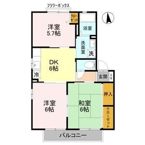 3DK 間取り図