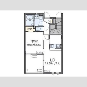 1LDK 間取り図