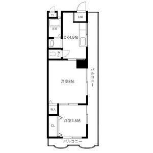 2DK 間取り図