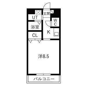 1K 間取り図