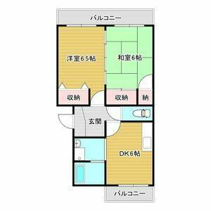 2DK 間取り図