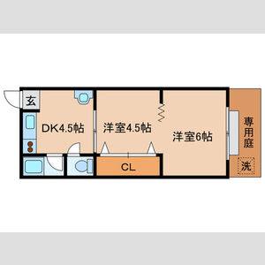 2DK 間取り図